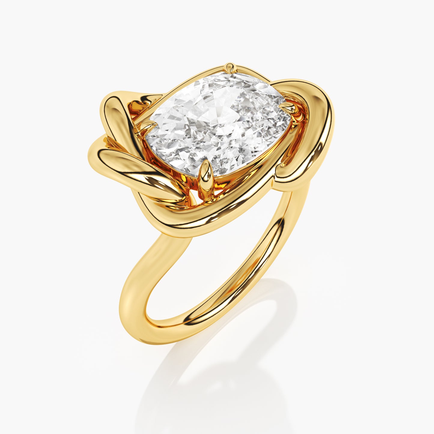 Petite Diamond Infinity Knot Ring