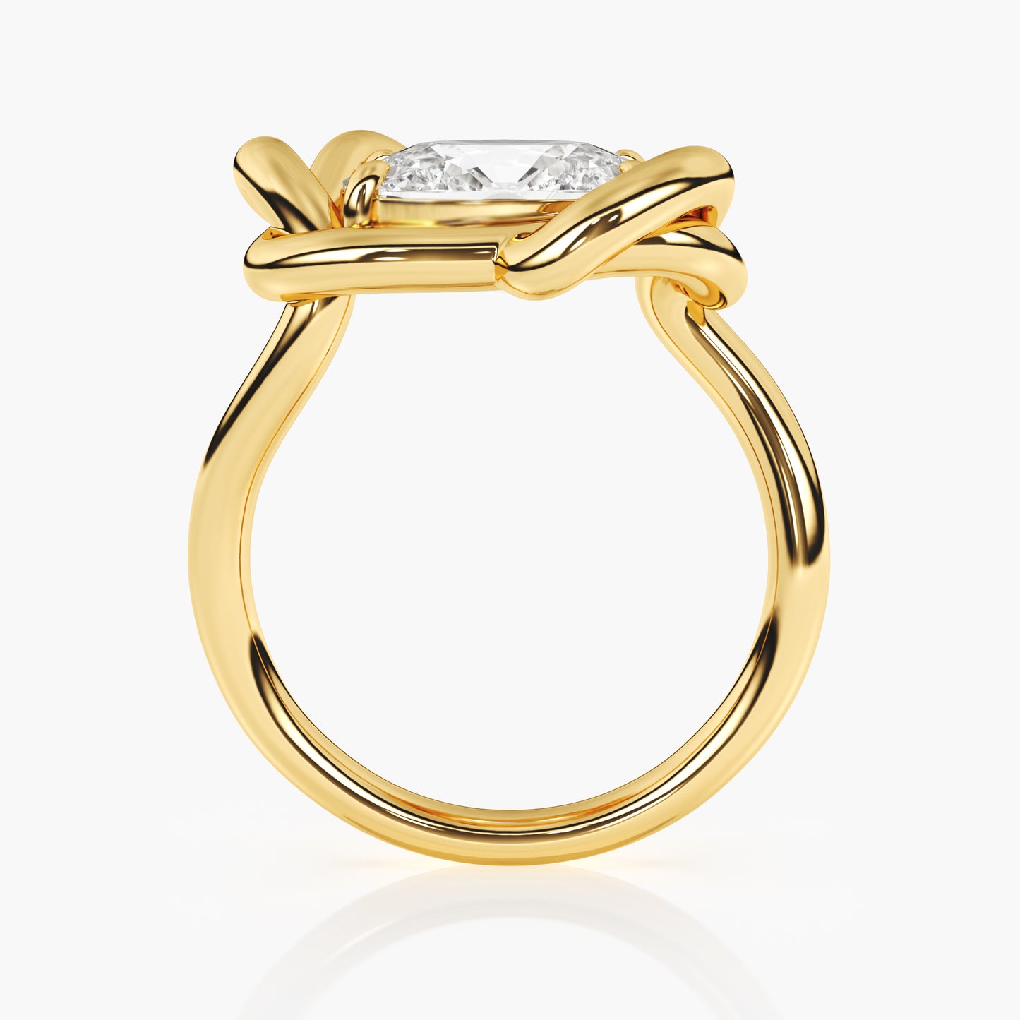 Diamond Infinity Knot Ring