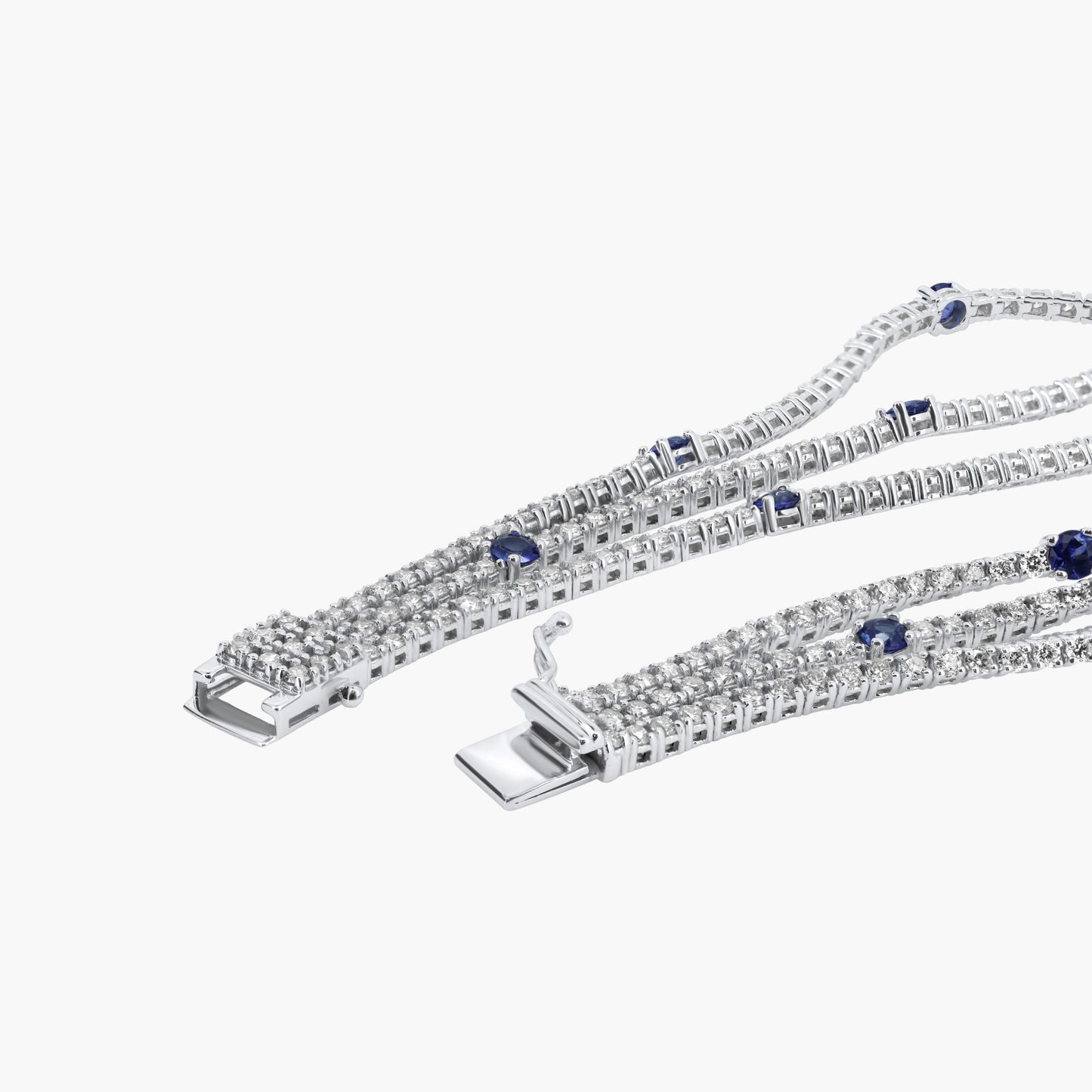 Blue Sapphire Polka Dot Tennis Bracelet