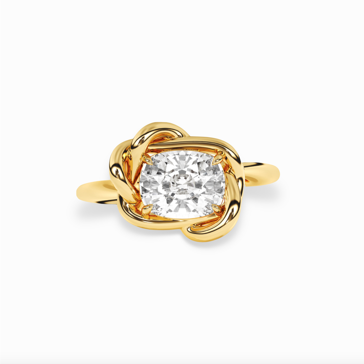 Petite Diamond Infinity Knot Ring