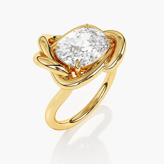 Diamond Infinity Knot Ring