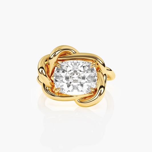 Diamond Infinity Knot Ring