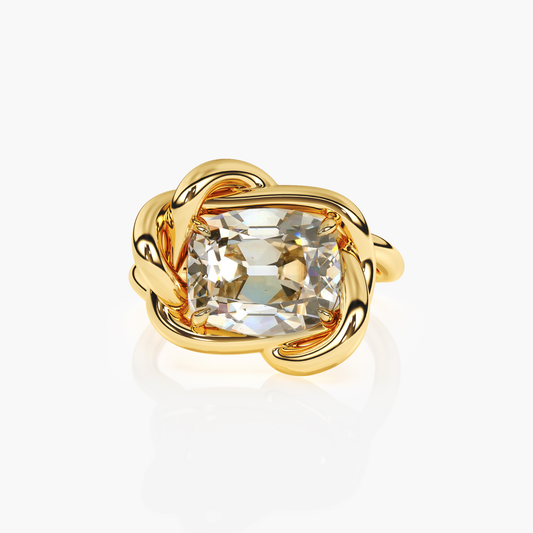 Sandy Brown Infinity Knot Ring