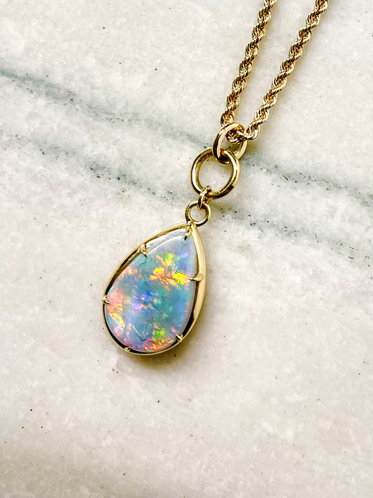 Pear Shaped Opal Pendant
