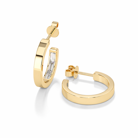 Inside Out Diamond Hoops