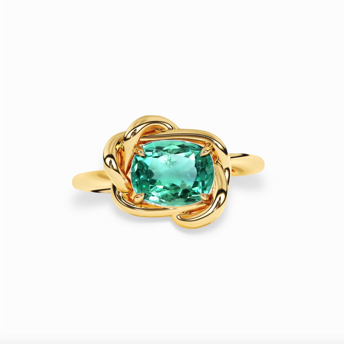 Petite Birthstone Infinity Knot Ring