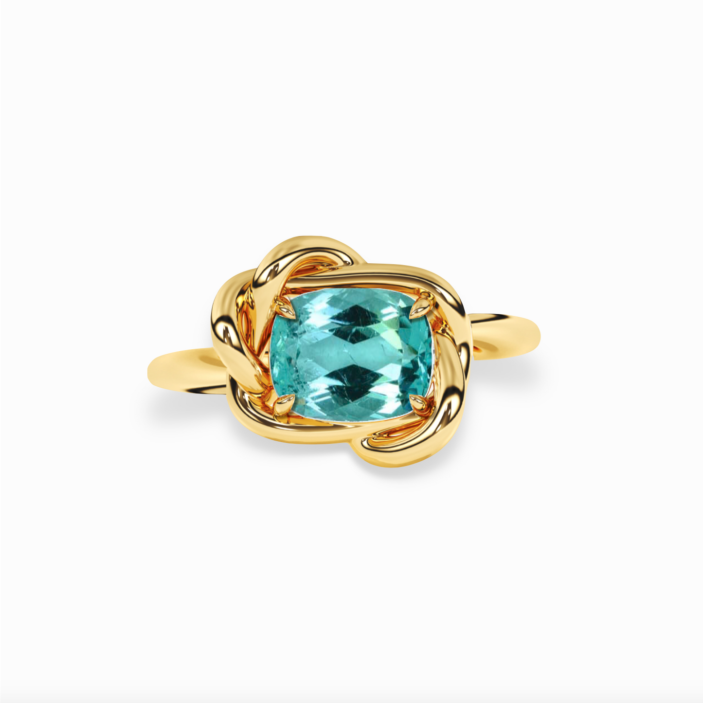 Petite Birthstone Infinity Knot Ring