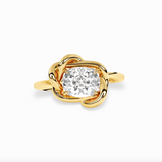 Petite Diamond Infinity Knot Ring