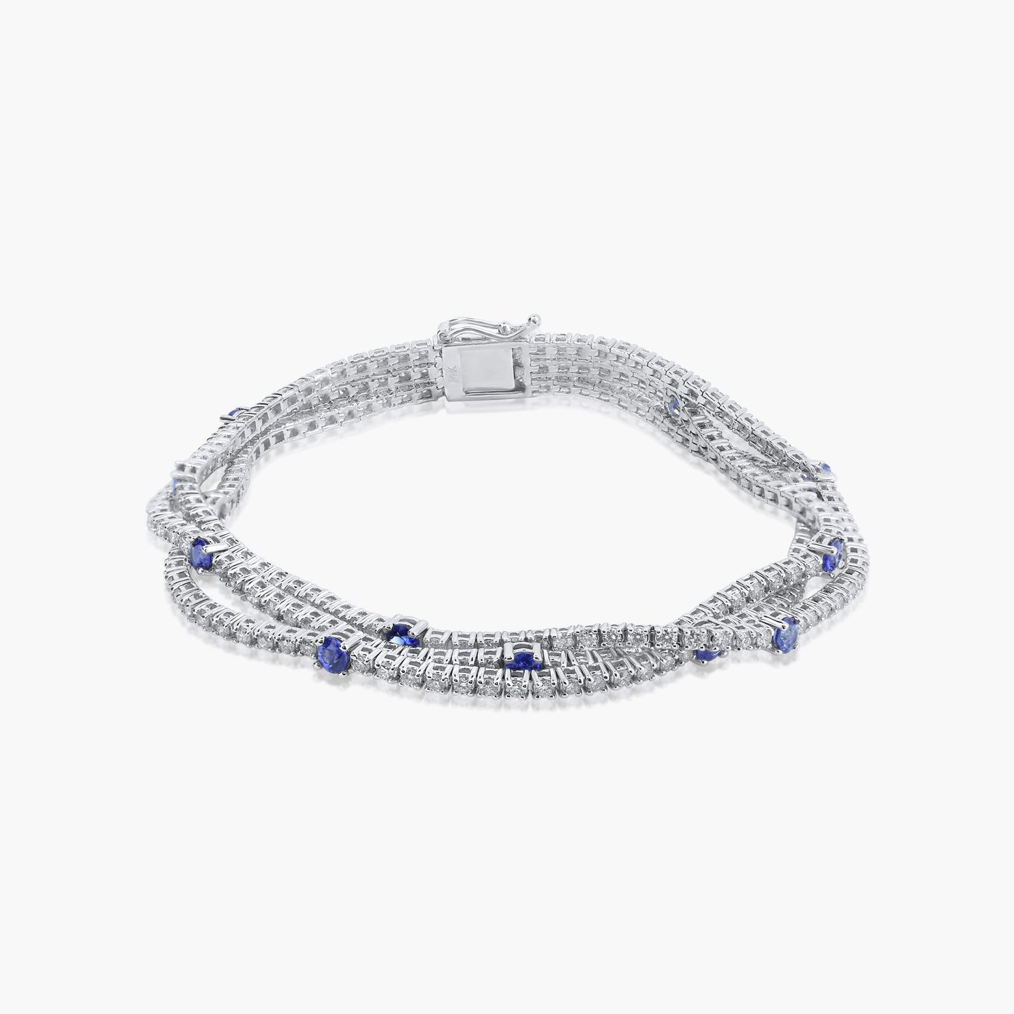 Blue Sapphire Polka Dot Tennis Bracelet